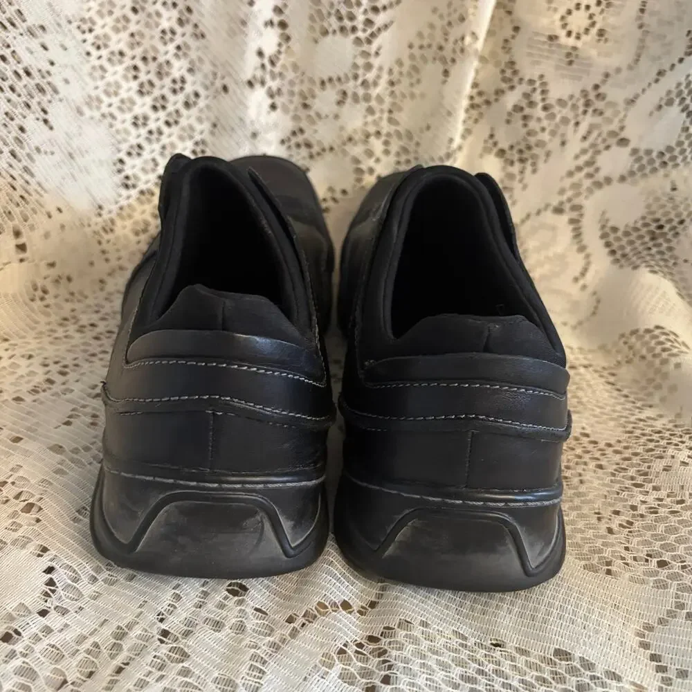 Kenneth Cole Reaction Men's US 9.5 Black Leather Slip On Loafers Shoes